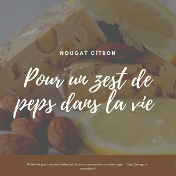 Nougat au pépites de citron confit