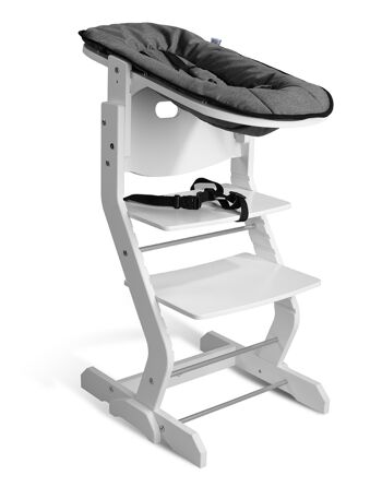 Fixation bébé tiSsi® pour chaise haute tiSsi blanc - anthracite 2