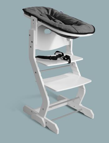 Fixation bébé tiSsi® pour chaise haute tiSsi blanc - anthracite 3