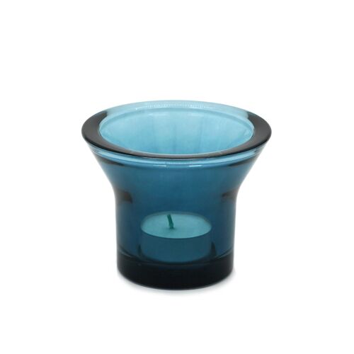 LUMI tealight holder petrol blue