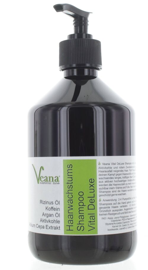Veana Haarwachstums - Shampoo Vital DeLuxe (250-1000ml) - Haarausfall stoppen, Haarwachstum reaktivieren