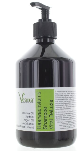 Veana Hair Growth - Shampooing Vital DeLuxe (250-1000ml) - Arrête la chute des cheveux, réactive la croissance des cheveux 1