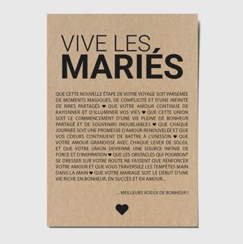 Carte "Vive les mariés" 1