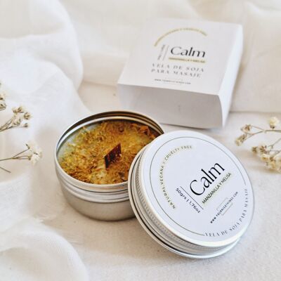 Calm massage soy candle (chamomile and lemon balm) 50gr