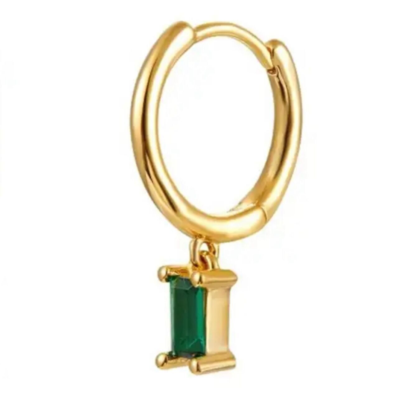 Fibbia Eryn in oro con zircone verde