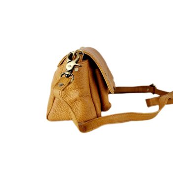 Petit sac à main bandoulière élégant souple en chutes de cuir recyclées - KALINKA M 5