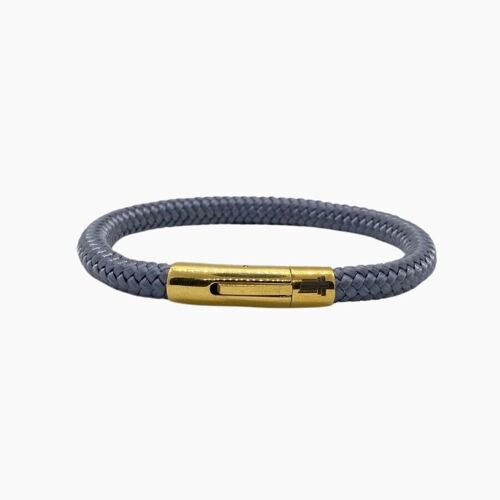 Golden clasp men's bracelet - Midas Gray