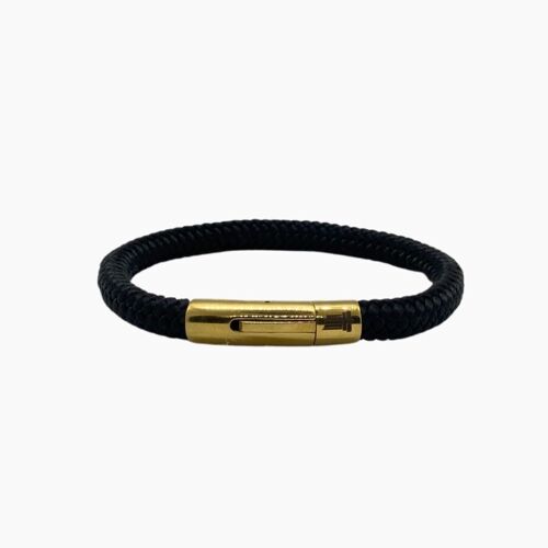 Golden clasp men's bracelet - Midas Black