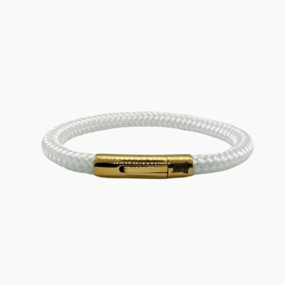 Golden clasp men's bracelet - Midas White