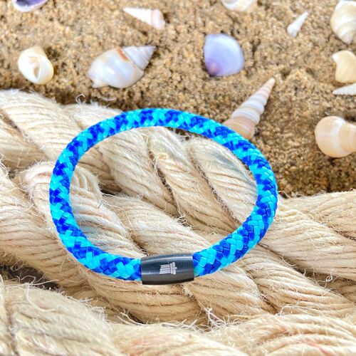 Men's cord bracelet - Erebus Lichtblue/blue