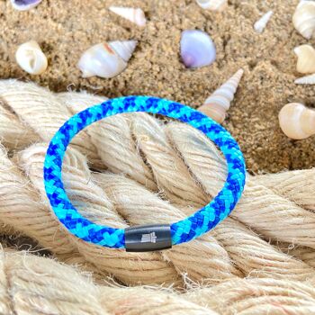 Bracelet cordon homme - Erebus Bleu clair/bleu 1