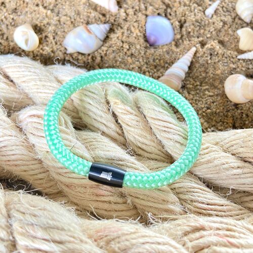 Men's cord bracelet - Erebus Mint green