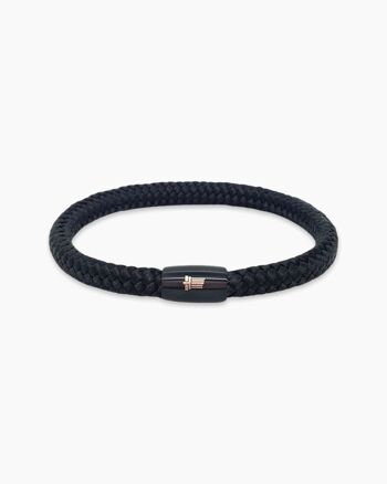 Bracelet homme fermoir magnétique noir - Erebus Black 2