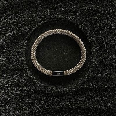 Black magnetic clasp men´s bracelet - Erebus Brons