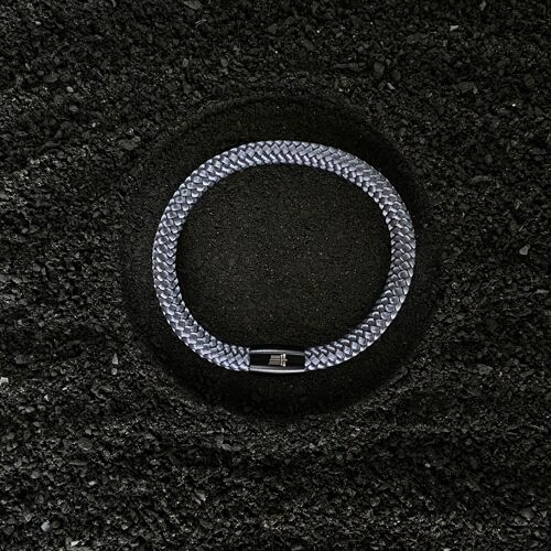 Black magnetic clasp men´s bracelet - Erebus Grijs
