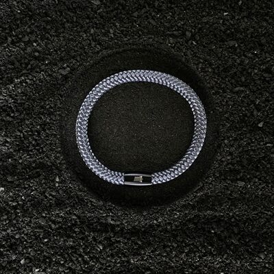 Schwarzes Herrenarmband mit Magnetverschluss - Erebus Grijs