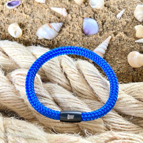 Black magnetic clasp men´s bracelet - Erebus blauw