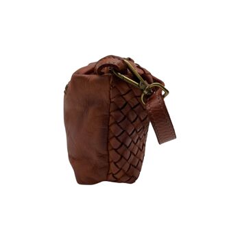 SAC BANDOULIERE CUIR WASHED BERENICE COGNAC 3