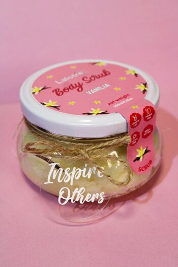 100% Natural Body Scrub Vanilia, Body Peeling, Organic Body Scrub, Vegan Body Scrub avec un message de motivation 5