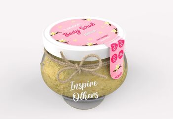 100% Natural Body Scrub Vanilia, Body Peeling, Organic Body Scrub, Vegan Body Scrub avec un message de motivation 7