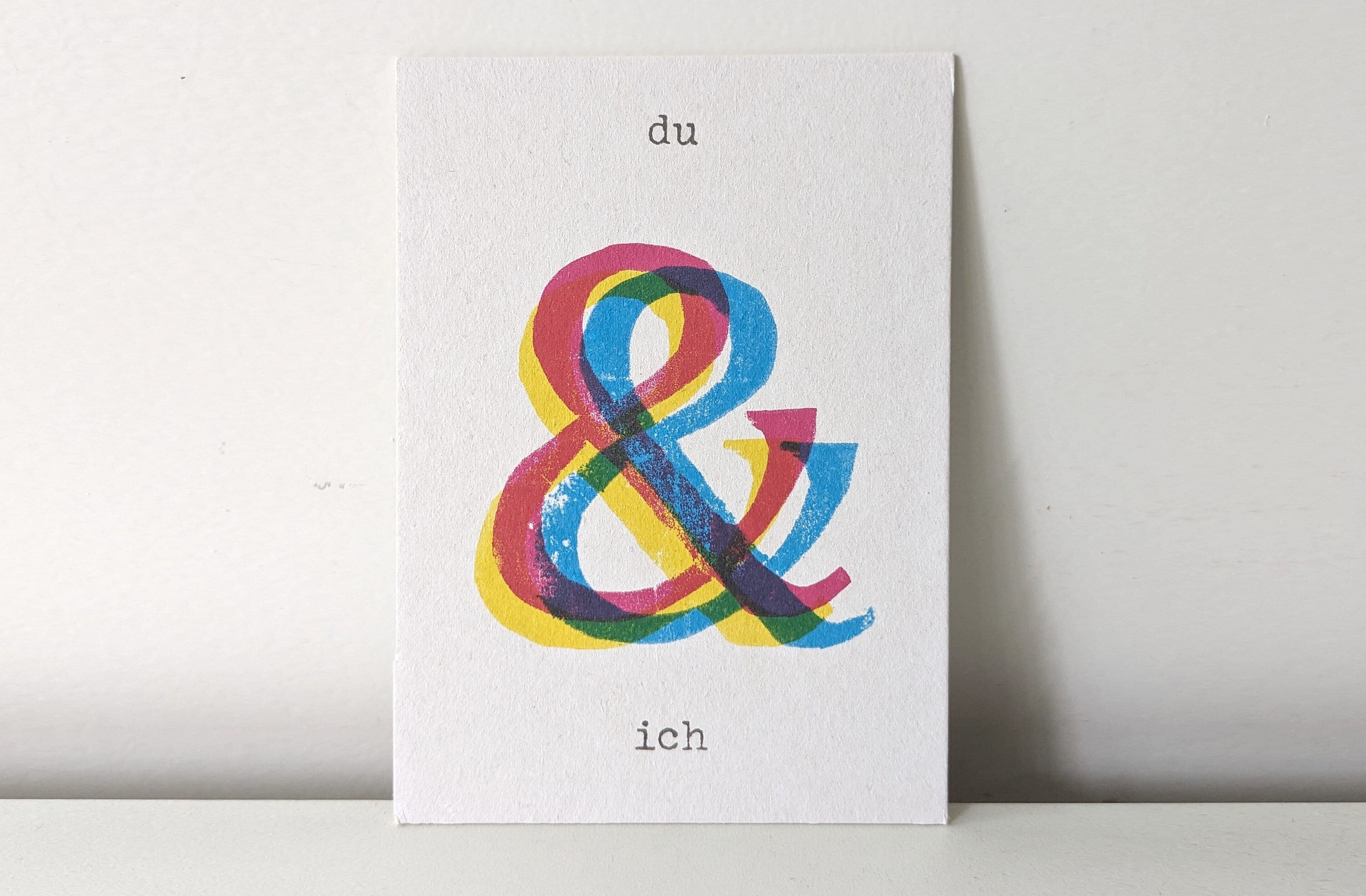 Cartolina "Io e te" - Insieme stampata su cartoncino compatto