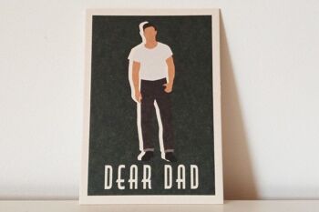 Carte postale "Dear Dad" - design rétro pour les pères de ce monde. Sur carton de pâte à papier. 1