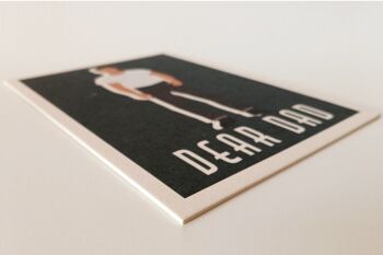 Carte postale "Dear Dad" - design rétro pour les pères de ce monde. Sur carton de pâte à papier. 3