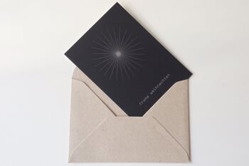 Carte postale "Étoile de Noël" - simplicité et vœux heureux 3