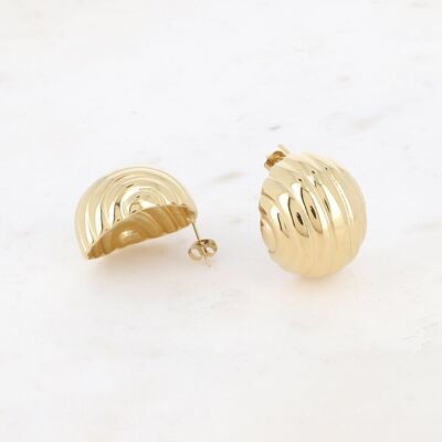 Sonya earrings - curved piece and grooves