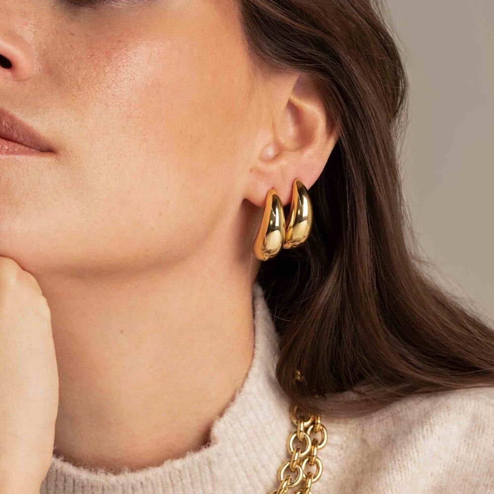 Orecchini a cerchio Adixia - forma curva