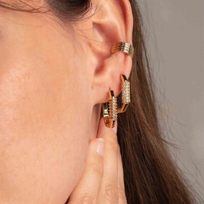 Olia hoop earrings - zirconium oxides