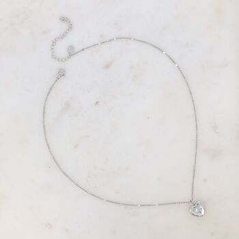 Collier Myra - pendentif coeur avec étoile et oxyde de zirconium 5
