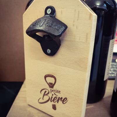 Wall-mounted bottle opener