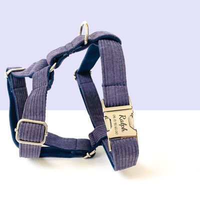 Lavendelfarbenes Cord-Hundegeschirr