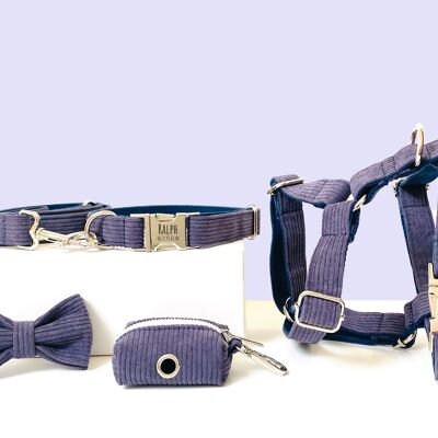 Kit completo per cani in velluto a coste color lavanda