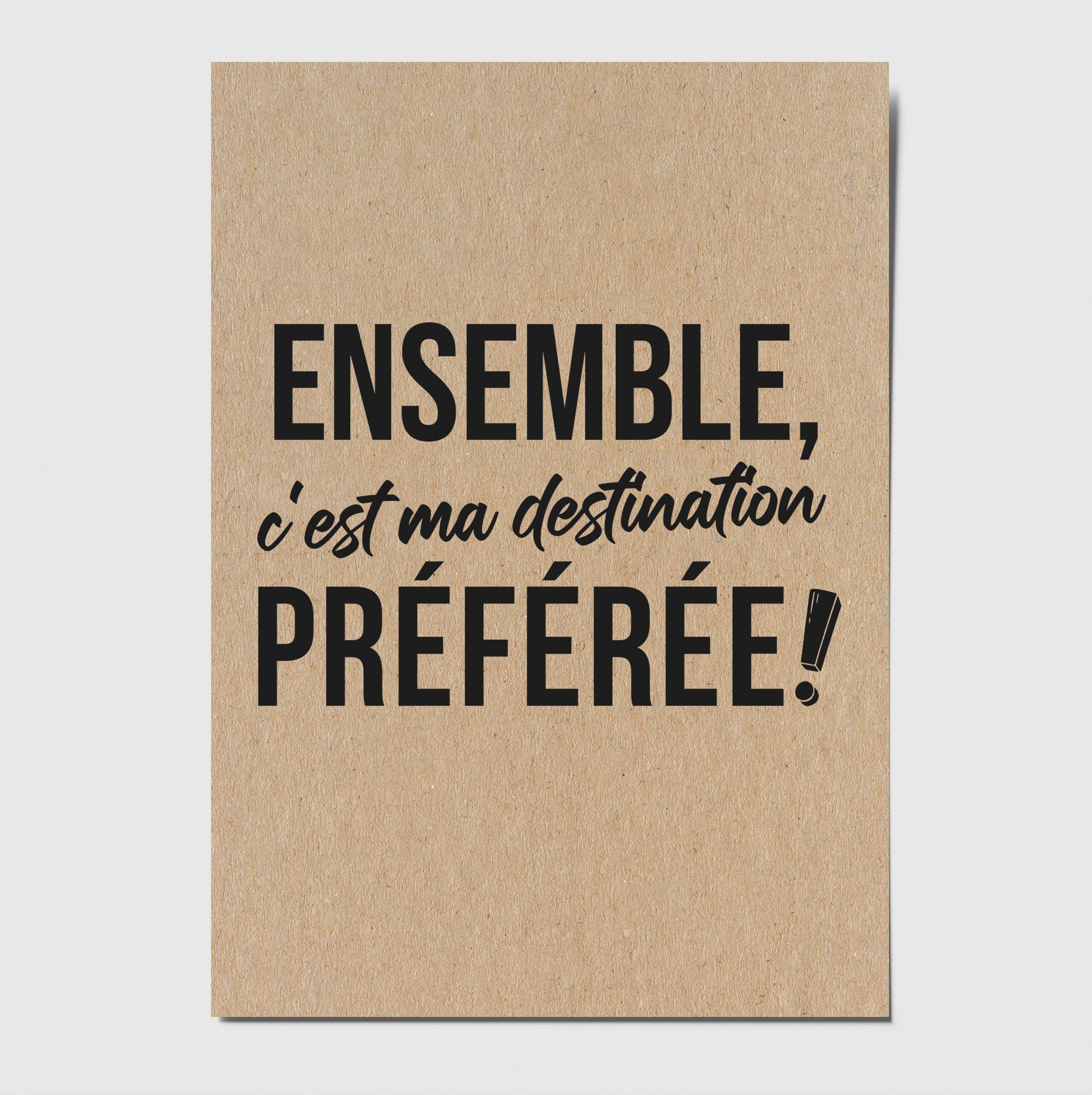 Postcard “Together is my favorite destination”