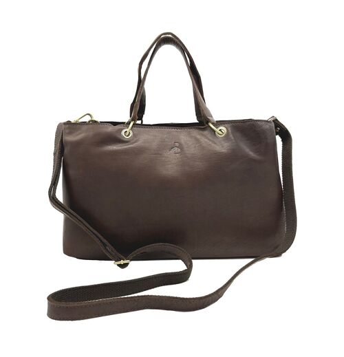 Genuine Leather shoulder bag, Brand Basile, art. BA3672TI