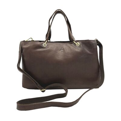 Genuine Leather shoulder bag, Brand Basile, art. BA3672TI