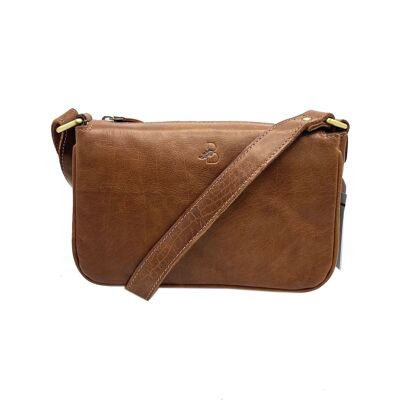 Genuine Leather shoulder bag, Brand Basile, art. BA3664TI
