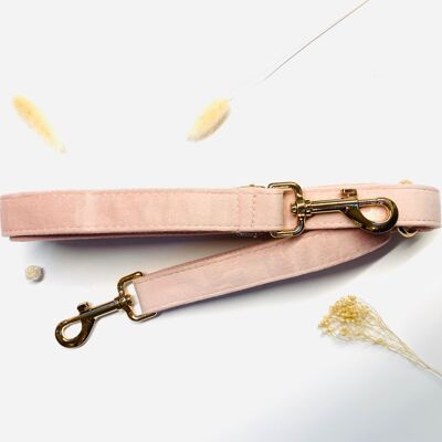 Pink Velvet Multiposition Leash