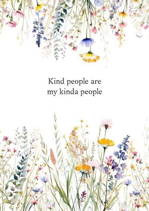 Sustainable postcard - kind people