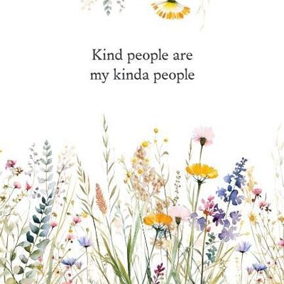 Cartolina sostenibile: persone gentili