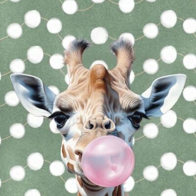 Nachhaltige Postkarte - Giraffe
