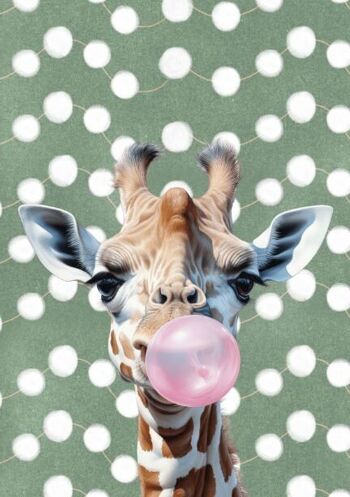 Carte postale durable - Girafe