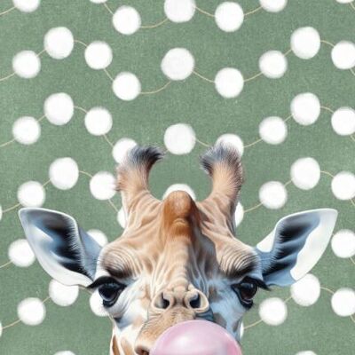 Nachhaltige Postkarte - Giraffe
