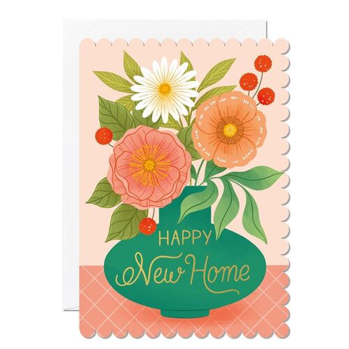 Happy New Home Vase | Greeting card