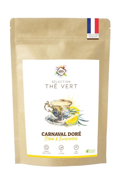 Thé vert - Carnaval doré - Citron et eucalyptus