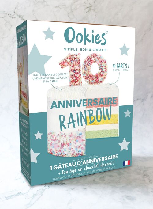 Atelier gâteau d'anniversaire Rainbow -Ookies®