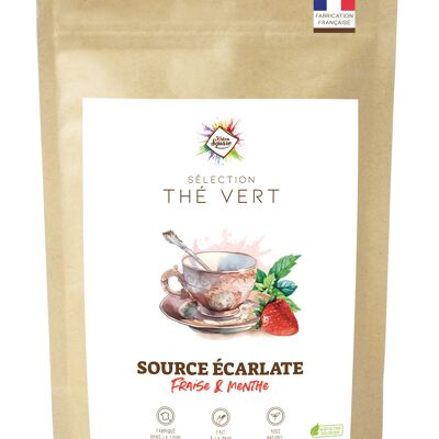 Thé vert - Source écarlate - Fraise et menthe