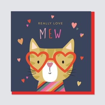 Carte de Saint Valentin Chat excentrique